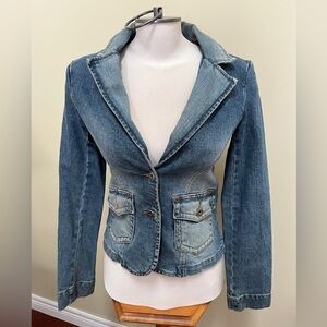 Tattoo jean jacket ladies small